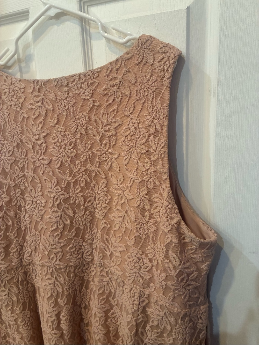 torrid Dusty Rose Lace V-Neck A-Line Dress - Picture 15 of 16